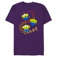 thumbnail image 1 of Disney Pixar Toy Story 4 Aliens Rainbow T-Shirt- Short Sleeve Blended T-Shirt for Adults - Customized-Purple, 1 of 5