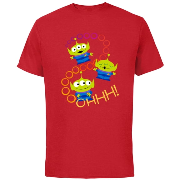 Disney Pixar Toy Story 4 Aliens Rainbow T-Shirt - Short Sleeve Cotton T-Shirt for Adults - Customized-Red
