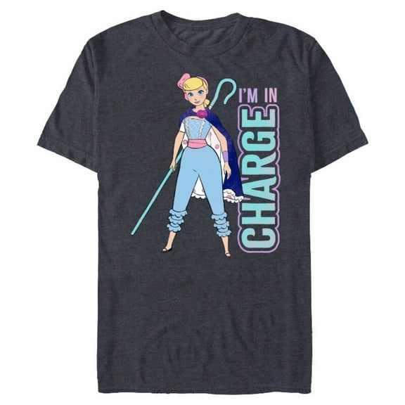 Disney Pixar Toy Story 4 Bo Peep I'm In Charge T-Shirt- Short Sleeve Blended T-Shirt for Adults - Customized-Denim Snow Heather