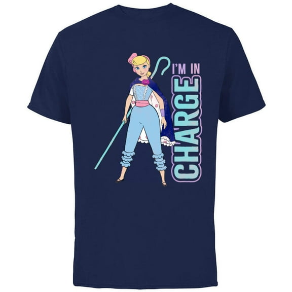 Disney Pixar Toy Story 4 Bo Peep I'm In Charge T-Shirt - Short Sleeve Cotton T-Shirt for Adults - Customized-Athletic Navy