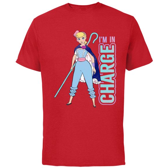 Disney Pixar Toy Story 4 Bo Peep I'm In Charge T-Shirt - Short Sleeve Cotton T-Shirt for Adults - Customized-Red