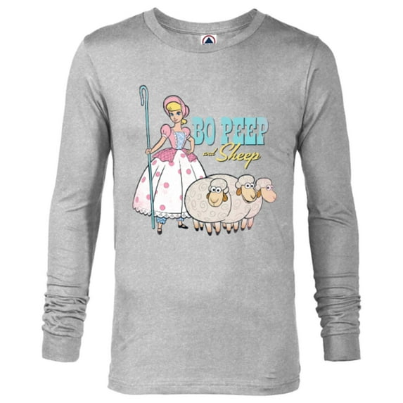 Disney Pixar Toy Story 4 Bo Peep and Sheep T-Shirt - Long Sleeve T-Shirt for Men - Customized-Athletic Heather
