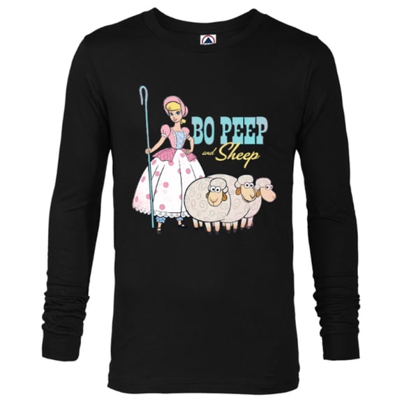 Disney Pixar Toy Story 4 Bo Peep and Sheep T-Shirt - Long Sleeve T-Shirt for Men - Customized-Black