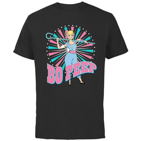 Disney Pixar Toy Story 4 Bo Peep is Back T-Shirt - Short Sleeve Cotton T-Shirt for Adults - Customized-Black