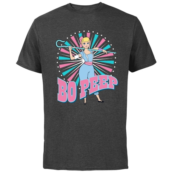 Disney Pixar Toy Story 4 Bo Peep is Back T-Shirt - Short Sleeve Cotton T-Shirt for Adults - Customized-Charcoal Heather