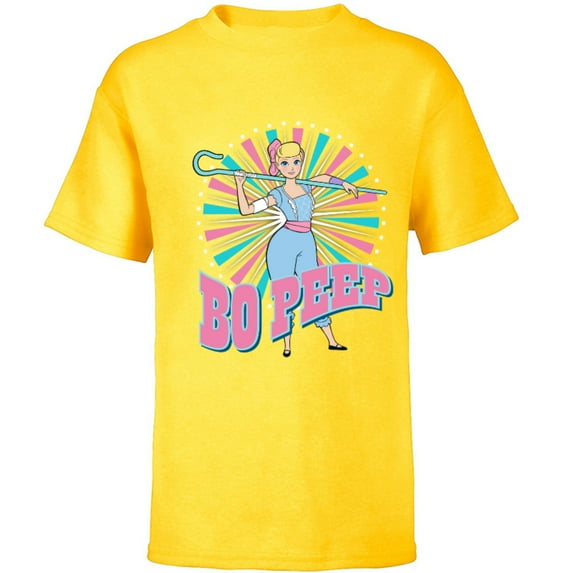 Disney Pixar Toy Story 4 Bo Peep is Back T-Shirt - Short Sleeve T-Shirt for Kids - Customized-Yellow