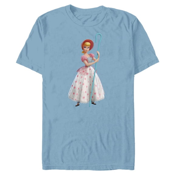 Disney Pixar Toy Story 4 Bo Peep is Here T-Shirt- Short Sleeve Blended T-Shirt for Adults - Customized-Celadon Snow Heather