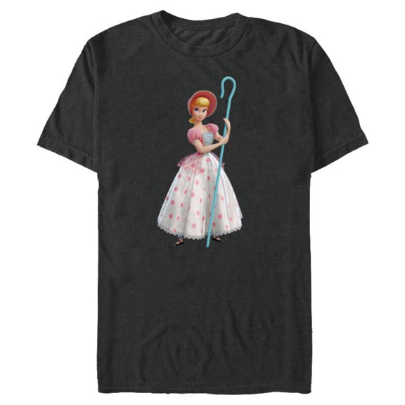 Disney Pixar Toy Story 4 Bo Peep is Here T-Shirt- Short Sleeve Blended T-Shirt for Adults - Customized-Graphite Snow Heather