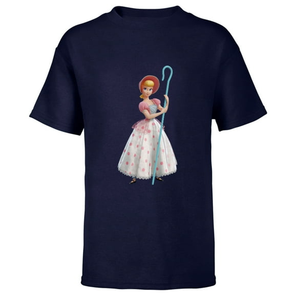 Disney Pixar Toy Story 4 Bo Peep is Here T-Shirt - Short Sleeve T-Shirt for Kids - Customized-Athletic Navy