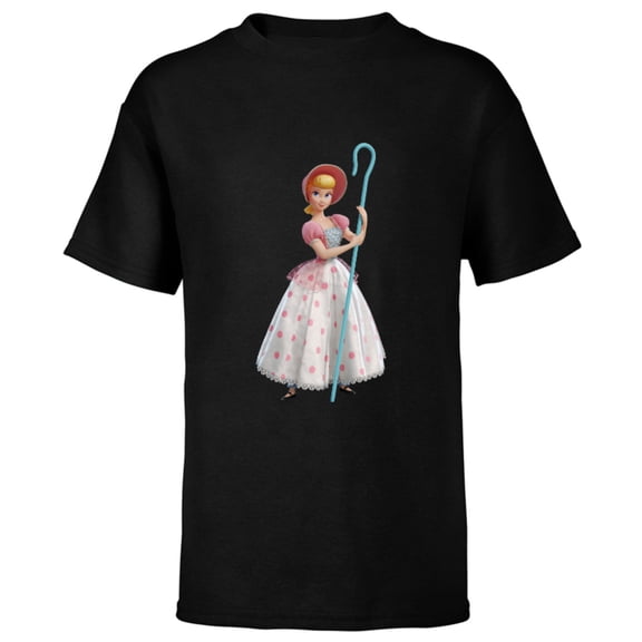 Disney Pixar Toy Story 4 Bo Peep is Here T-Shirt - Short Sleeve T-Shirt for Kids - Customized-Black