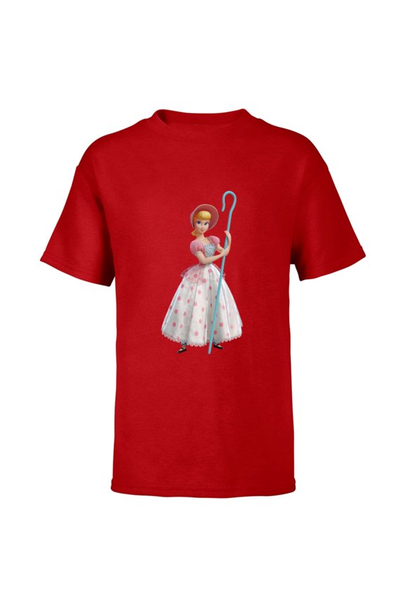 Disney Pixar Toy Story 4 Bo Peep is Here T-Shirt - Short Sleeve T-Shirt for Kids - Customized-Red