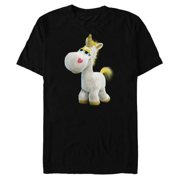 Disney Pixar Toy Story 4 Buttercup Unicorn T-Shirt- Short Sleeve Blended T-Shirt for Adults - Customized-Black