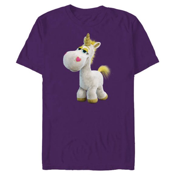 Disney Pixar Toy Story 4 Buttercup Unicorn T-Shirt- Short Sleeve Blended T-Shirt for Adults - Customized-Purple