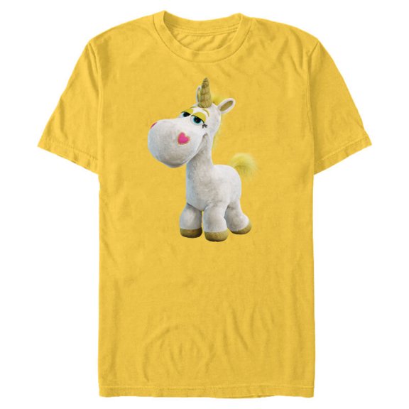Disney Pixar Toy Story 4 Buttercup Unicorn T-Shirt- Short Sleeve Blended T-Shirt for Adults - Customized-Yellow