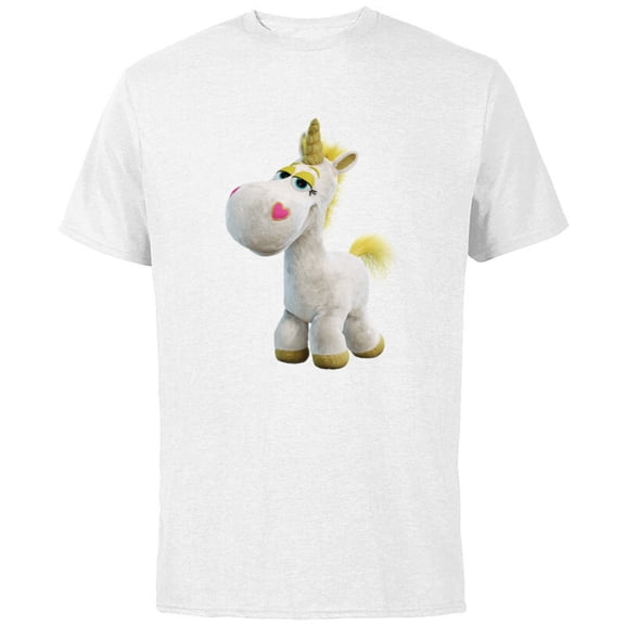 Disney Pixar Toy Story 4 Buttercup Unicorn T-Shirt - Short Sleeve Cotton T-Shirt for Adults - Customized-White