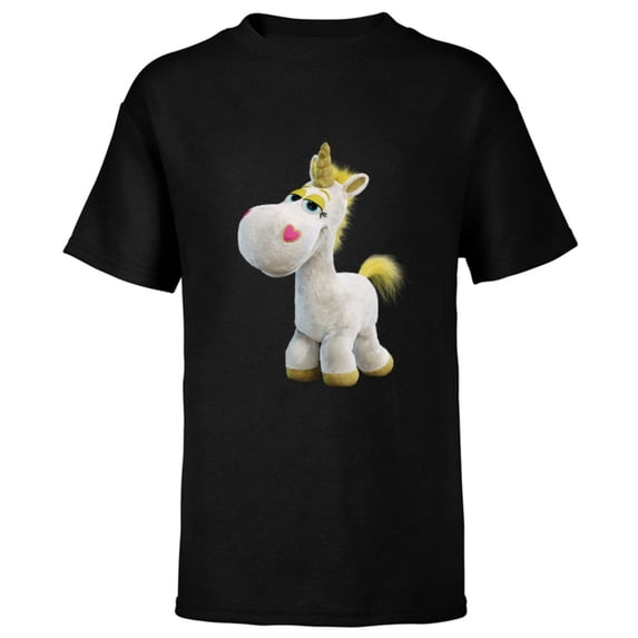 Disney Pixar Toy Story 4 Buttercup Unicorn T-Shirt - Short Sleeve T-Shirt for Kids - Customized-Black