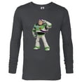 thumbnail image 1 of Disney Pixar Toy Story 4 Buzz Lightyear Hero Salute T-Shirt - Long Sleeve T-Shirt for Men - Customized-Charcoal Heather, 1 of 5