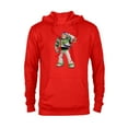 thumbnail image 1 of Disney Pixar Toy Story 4 Buzz Lightyear Hero Salute T-Shirt - Pullover Hoodie for Adults - Customized-Red Heather, 1 of 5