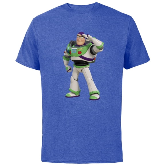 Disney Pixar Toy Story 4 Buzz Lightyear Hero Salute T-Shirt - Short Sleeve Cotton T-Shirt for Adults - Customized-Royal Heather