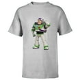 thumbnail image 1 of Disney Pixar Toy Story 4 Buzz Lightyear Hero Salute T-Shirt - Short Sleeve T-Shirt for Kids - Customized-Athletic Heather, 1 of 5
