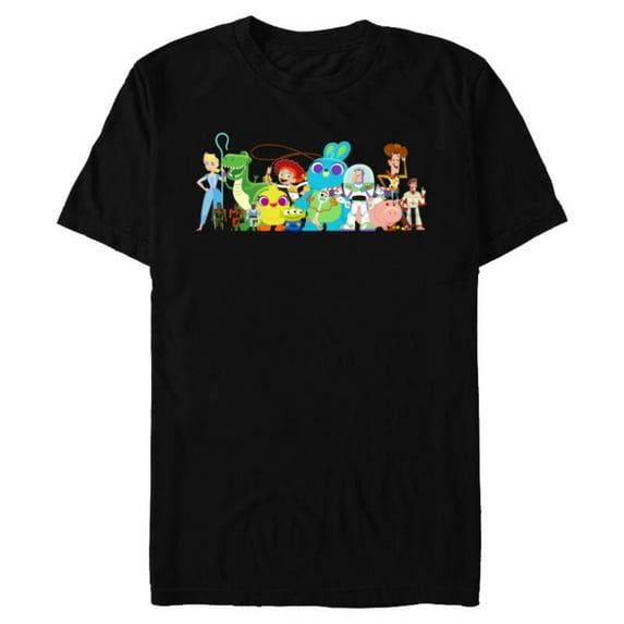 Disney Pixar Toy Story 4 Character Group Shot T-Shirt- Short Sleeve Blended T-Shirt for Adults - Customized-Black Snow Heather