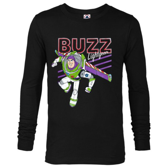 Disney Pixar Toy Story 4 Classic Buzz Lightyear T-Shirt - Long Sleeve T-Shirt for Men - Customized-Black