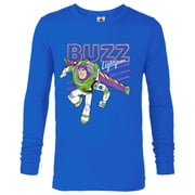 Disney Pixar Toy Story 4 Classic Buzz Lightyear T-Shirt - Long Sleeve T-Shirt for Men - Customized-Royal