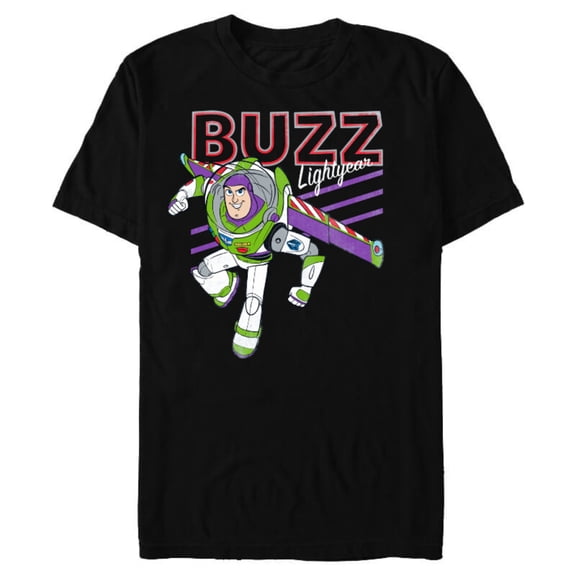 Disney Pixar Toy Story 4 Classic Buzz Lightyear T-Shirt- Short Sleeve Blended T-Shirt for Adults - Customized-Black