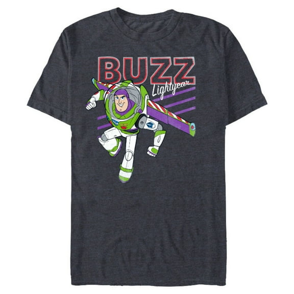 Disney Pixar Toy Story 4 Classic Buzz Lightyear T-Shirt- Short Sleeve Blended T-Shirt for Adults - Customized-Navy Heather