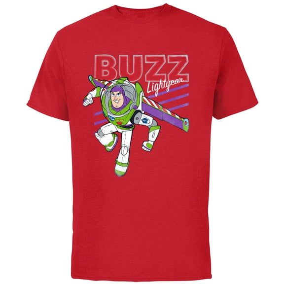 Disney Pixar Toy Story 4 Classic Buzz Lightyear T-Shirt - Short Sleeve Cotton T-Shirt for Adults - Customized-Red