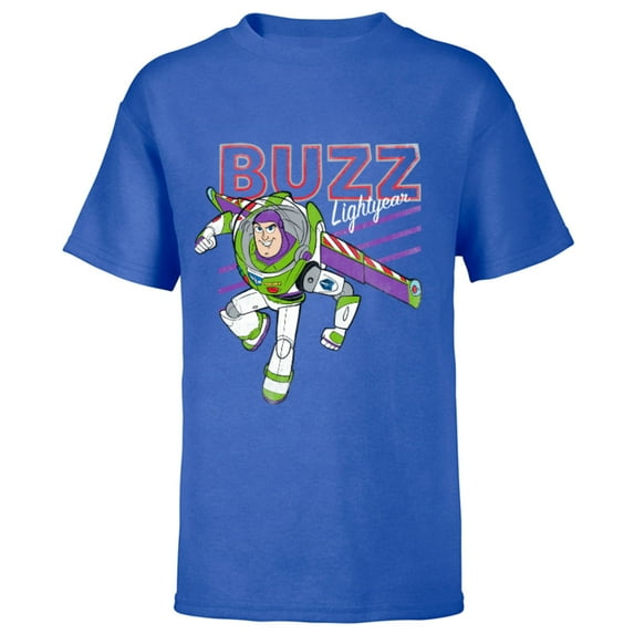 Disney Pixar Toy Story 4 Classic Buzz Lightyear T-Shirt - Short Sleeve T-Shirt for Kids - Customized-Royal