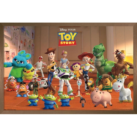 Disney Pixar Toy Story 4 - Collage Wall Poster, 14.725" x 22.375", Framed