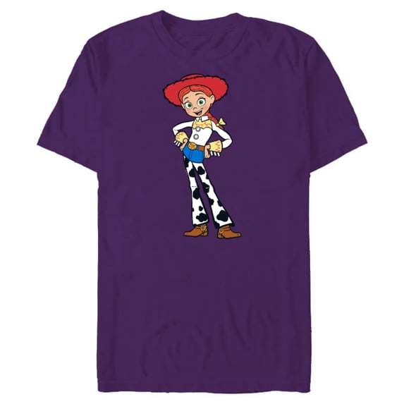 Disney Pixar Toy Story 4 Cowgirl Jessie T-Shirt- Short Sleeve Blended T-Shirt for Adults - Customized-Berry Snow Heather