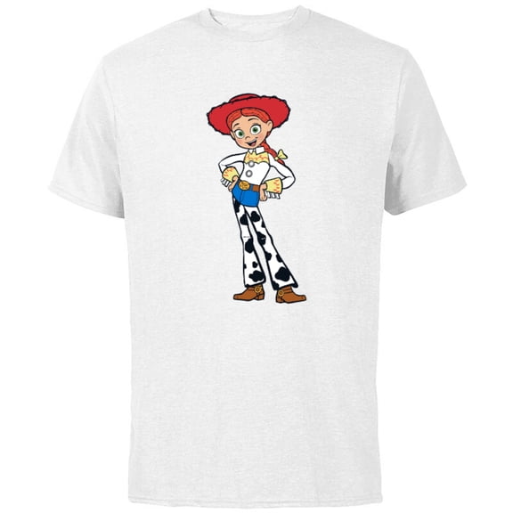 Disney Pixar Toy Story 4 Cowgirl Jessie T-Shirt - Short Sleeve Cotton T-Shirt for Adults - Customized-White