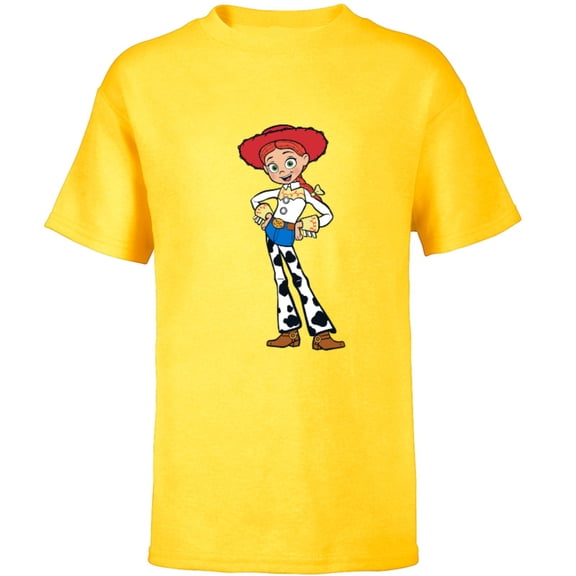 Disney Pixar Toy Story 4 Cowgirl Jessie T-Shirt - Short Sleeve T-Shirt for Kids - Customized-Yellow