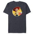 thumbnail image 1 of Disney Pixar Toy Story 4 Cowgirl Jessie Yee Haw T-Shirt- Short Sleeve Blended T-Shirt for Adults - Customized-Navy Heather, 1 of 5