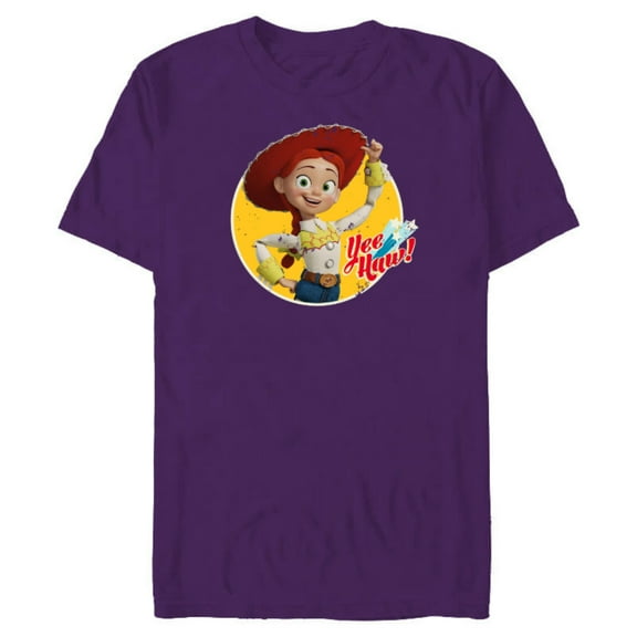 Disney Pixar Toy Story 4 Cowgirl Jessie Yee Haw T-Shirt- Short Sleeve Blended T-Shirt for Adults - Customized-Purple