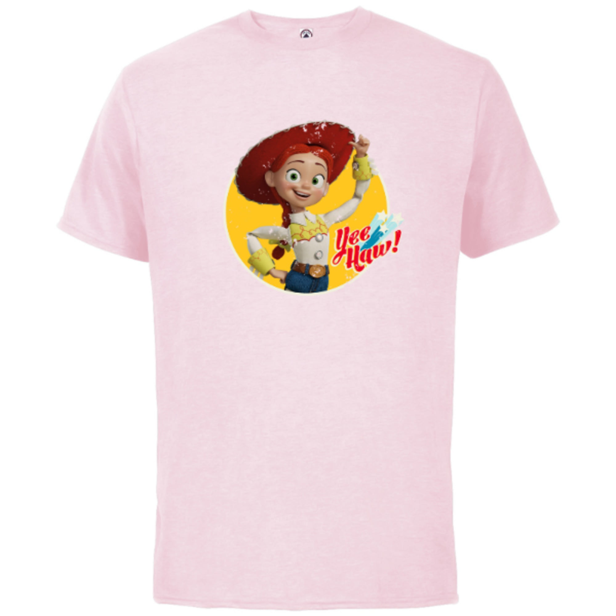 Disney Pixar Toy Story 4 Cowgirl Jessie Yee Haw T-Shirt - Short Sleeve  Cotton T-Shirt for Adults - Customized-Soft Pink