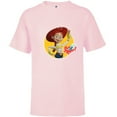 thumbnail image 1 of Disney Pixar Toy Story 4 Cowgirl Jessie Yee Haw T-Shirt - Short Sleeve T-Shirt for Kids - Customized-Soft Pink, 1 of 5
