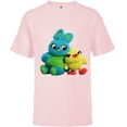 thumbnail image 1 of Disney Pixar Toy Story 4 Ducky and Bunny Plush Pals T-Shirt - Short Sleeve T-Shirt for Kids - Customized-Soft Pink, 1 of 5