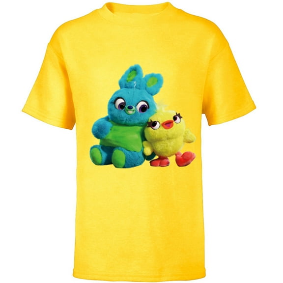 Disney Pixar Toy Story 4 Ducky and Bunny Plush Pals T-Shirt - Short Sleeve T-Shirt for Kids - Customized-Yellow