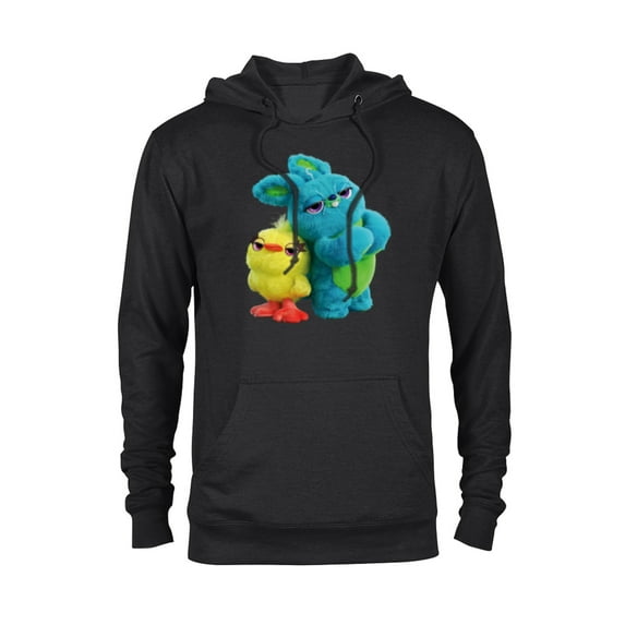 Disney Pixar Toy Story 4 Ducky and Bunny Tough Pose T-Shirt - Pullover Hoodie for Adults - Customized-Black