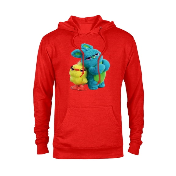 Disney Pixar Toy Story 4 Ducky and Bunny Tough Pose T-Shirt - Pullover Hoodie for Adults - Customized-Red Heather