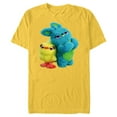thumbnail image 1 of Disney Pixar Toy Story 4 Ducky and Bunny Tough Pose T-Shirt- Short Sleeve Blended T-Shirt for Adults - Customized-Putty Snow Heather, 1 of 5