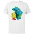 thumbnail image 1 of Disney Pixar Toy Story 4 Ducky and Bunny Tough Pose T-Shirt - Short Sleeve Cotton T-Shirt for Adults - Customized-White, 1 of 5
