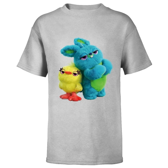 Disney Pixar Toy Story 4 Ducky and Bunny Tough Pose T-Shirt - Short Sleeve T-Shirt for Kids - Customized-Athletic Heather
