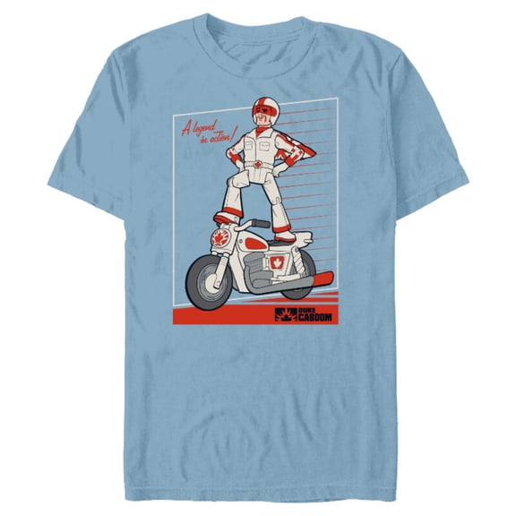 Disney Pixar Toy Story 4 Duke Caboom Legend T-Shirt- Short Sleeve Blended T-Shirt for Adults - Customized-Celadon Snow Heather