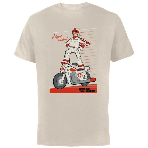 Disney Pixar Toy Story 4 Duke Caboom Legend T-Shirt - Short Sleeve Cotton T-Shirt for Adults - Customized-Natural