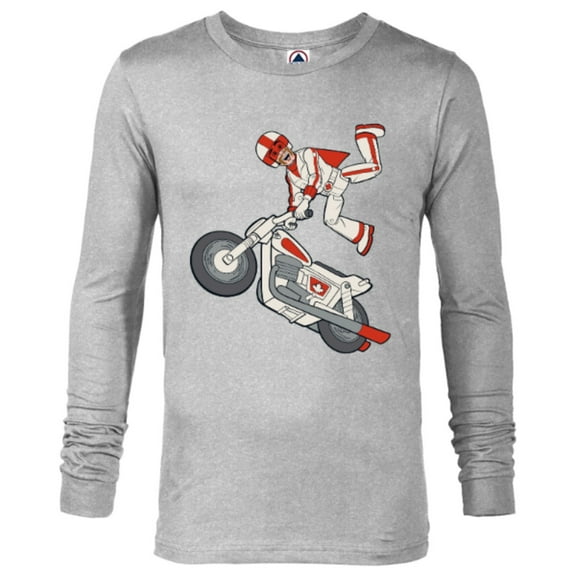 Disney Pixar Toy Story 4 Duke Caboom Stunt Jump T-Shirt - Long Sleeve T-Shirt for Men - Customized-Athletic Heather