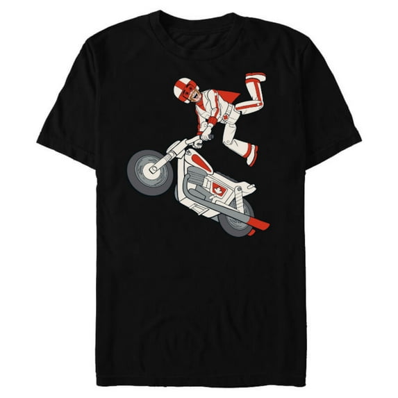 Disney Pixar Toy Story 4 Duke Caboom Stunt Jump T-Shirt- Short Sleeve Blended T-Shirt for Adults - Customized-Black Snow Heather